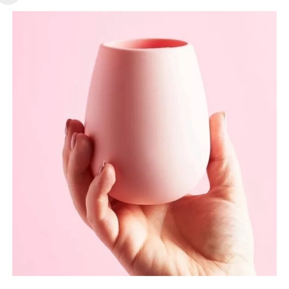 Odeme Silicone Light Pink Wine Glasses (2)